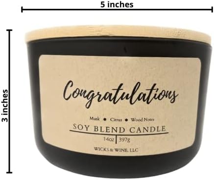 Wicks & Wine Candle (Congratulations)