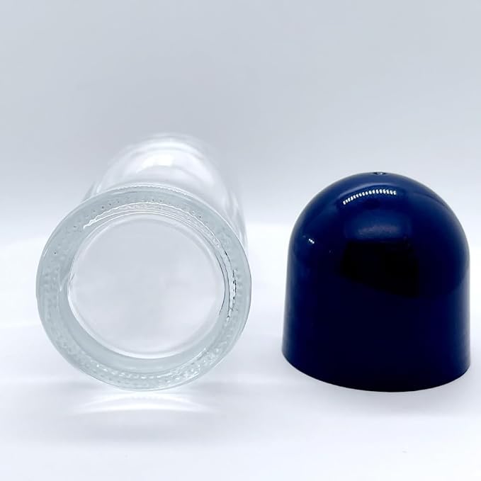 2 Pcs 70ml Clear Glass Oil Roller Bottle Empty Deodorant Bottles Containers Perfume Aromatherapy Roll on Bottles Refillable Cosmetic Aplicator