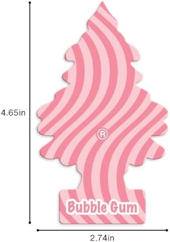 LITTLE TREES Car Air Freshener | Hanging Tree Provides Long Lasting Scent for Auto and Home | 24 Air Fresheners |Bubble Gum