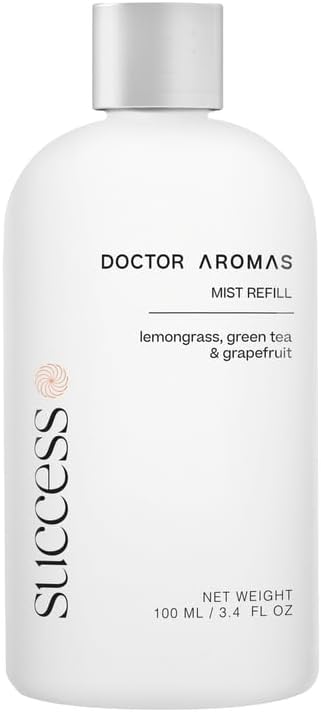 Doctor Aromas Oil Diffuser Essential Oil Blend Refill – Premium Aromatherapy & Home Fragrance, Scent of Lemongrass, Green Tea & Grapefruit, 3.4 fl oz (100 ml) (Success)