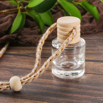 ConStore 10pcs Car Hanging Glass Pendant Perfume Aromatherapy Bottle Refillable Hanging Diffuser Air Fresher Ornament Vials