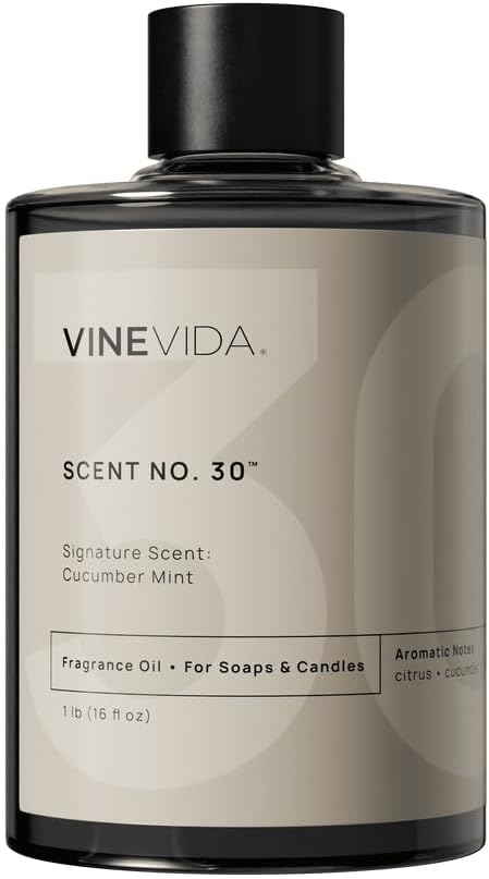 VINEVIDA Cucumber Mint Fragrance Oil [16oz] - USA Made Candle & Soap Scents