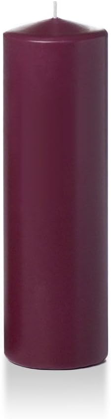 yummi 3" x 10" Magenta Round Pillar Candles - 3 per Pack