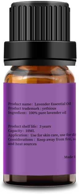 yethious Lavender Essential Oils for Diffuser & Aromatherapy Pure Lavender Oil Organic Plant Oils