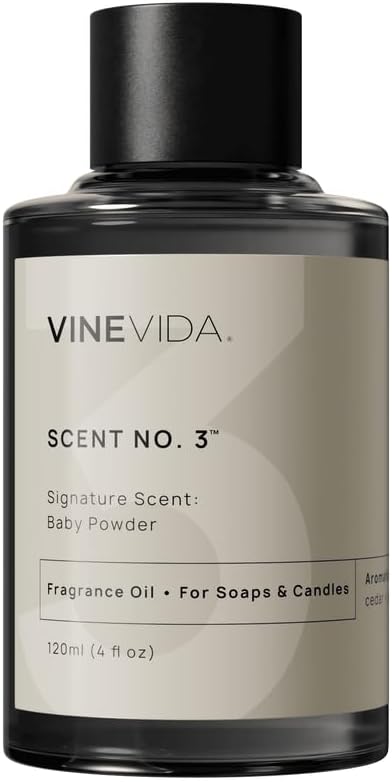 VINEVIDA [4oz] Baby Powder Fragrance Oil for Candle Making and Soap Making - Premium Candle Scents for Soy Candles