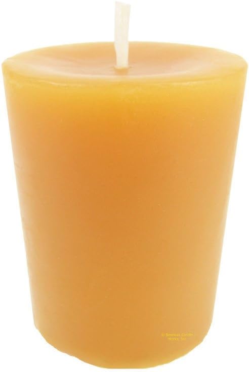 Beeswax Candle Works, Large 19-Hour Votives (Pack of 4) 100% USA Beeswax