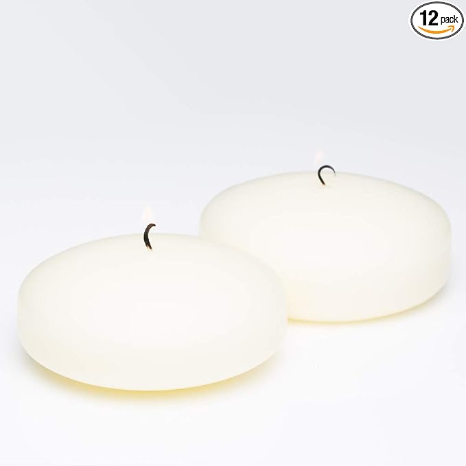 Richland® Floating Candles 3" Set of 12 (Light Ivory)