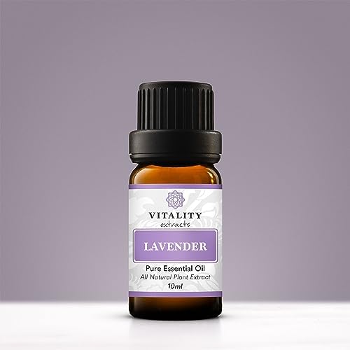 Vitality Extracts Lavender Essential Oil - Natural Calm, Stress Relief, Skin Care, Rest & Relaxation, Fresh Scent, Undiluted (Pack of 4)