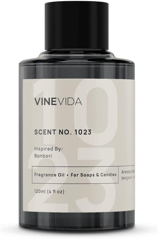 VINEVIDA Scent NO. 1023 Fragrance Oil - 120mL (4oz) - Inspired by: Bonbori Fragrance Oil for Candle Making - Made in USA Candle Scents Scents for Soap Making