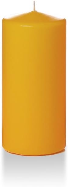 yummi 3" x 6" Harvest Gold Round Pillar Candles - 3 per Pack