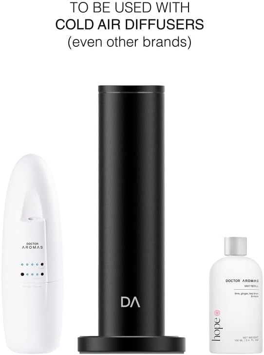 Doctor Aromas Mist Refill for Essential Oil Cold Air Diffusers – Fresh Premium Aroma, Fragrances or Scent for Home, Rooms, Office, and Bathroom 3.4 Fl Oz (100 ml), Blanc