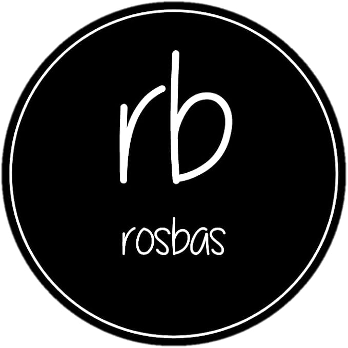 rosbas Sandalwood Reed Diffuser Refill Set - Black Reeds - 6 fl oz Bottle in a Drawstring Cotton Bag - High Performance Fiber Reeds - Handcrafted in USA