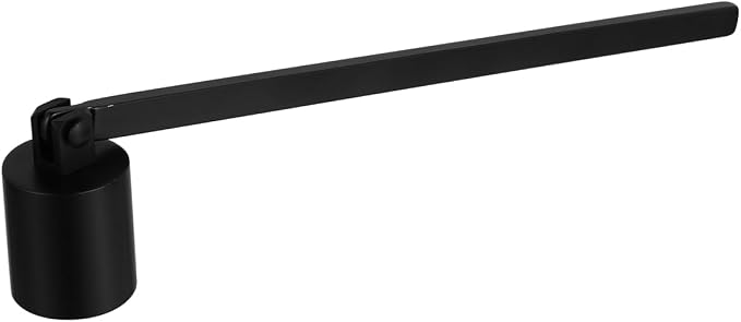 Candle Snuffer Extinguisher with Long Handle 6.69inch Stainless Steel Wick Flame Snuffer for Putting Out Wick Flame Safely, Black Candle Accessories