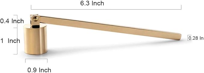 GAKA Candle Snuffer Accessory Gold for Putting Out Extinguish Candle Wicks Flame,Cylindrical Shape