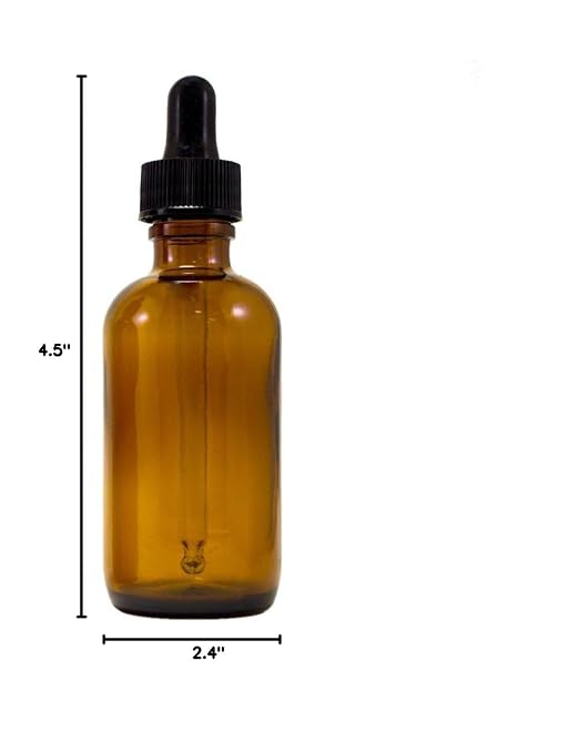 Amber Glass Dropper Bottle 2 oz – Refillable UV-Resistant Glass Bottle with Leak-Proof Dropper for Essential Oils, Serums, Tinctures, DIY Skincare – Single Pack - GreenHealdh