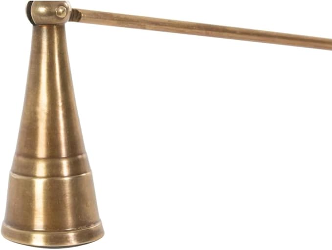 Alice Lane Antique Brass Candle Snuffer Home Collection – Refined Elegance with Elongated Thin Handle – Candle Wick Accessory – Flame Extinguisher