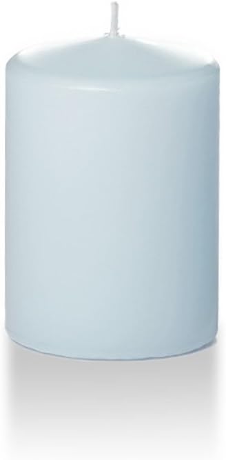 yummi 3" x 4" Ice Blue Round Pillar Candles - 3 per Pack