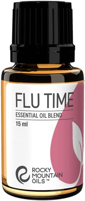 Rocky Mountain Oils Flu Time Essential Oil Blend with Essential Oils - Aromatherapy Oils for Topical Use - Therapeutic Grade Essential Oils - 15ml