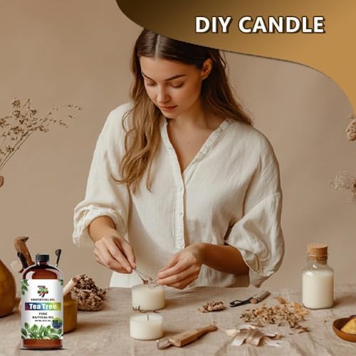 Tea Tree Essential Oil, Tea Tree Oil, for Diffuser, Cleaning, Humidifier, DIY Candles, Soap, Laundry, Home, Yoga, Gift, Essential Oils, GV77ZF Tea Tree Fragrance Oil - 16 fl oz (480 ml)
