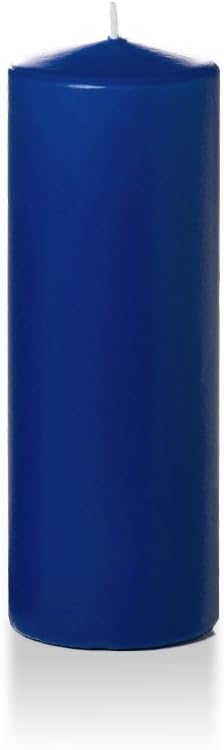yummi 3" x 8" Royal Blue Round Pillar Candles - 3 per Pack