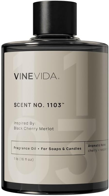 VINEVIDA [16oz] Black Cherry Merlot Fragrance Oil for Candle Making - Made in USA Scents for Soap Making - Natural Candle Fragrance Oil