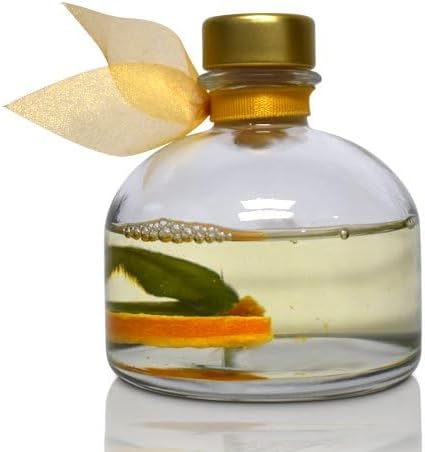 Reed Diffuser Set, Mandarin Lime & Basil Scented Oil Diffuser with Sticks, Home Fragrance Accessories for Bathroom Shelf Decor, Aroma Diffusers for Home or Office Desk, USA Made