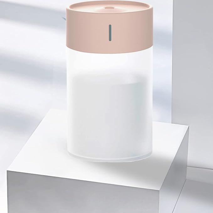Mini Humidifier, USB Power Supply, Suitable for Study Room, Bedroom, Baby Room, Office, Car, With 7 Color LED, Air Humidifier, Can Be Used for Facial Moisturizing (Pink)