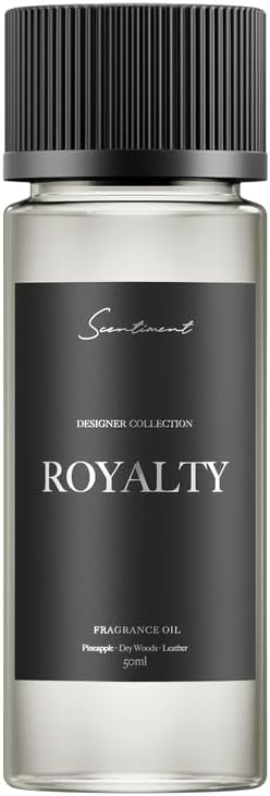Scentiment Royalty Diffuser Oil - Premium Hotel Scent with Notes of Musk, Oakmoss, Amber, & Vanilla Home Scent, Aromatherapy Fragrance Oil Diffuser Refill - 1.69 fl oz (50 mL)