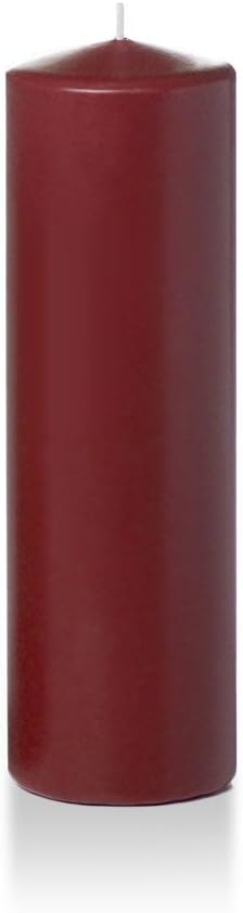 yummi 3" x 10" Burgundy Round Pillar Candles - 3 per Pack