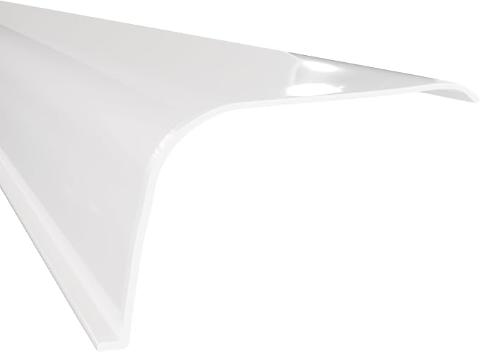 KASTLITE Curved Under Cabinet Light Cover Replacement | Smooth White Acrylic Undercabinet Lens Diffuser | 36" L x 2-3/4"W x 1-1/2"H | Under Counter Lights for Kitchen, Bathroom & Vanity | Shape E