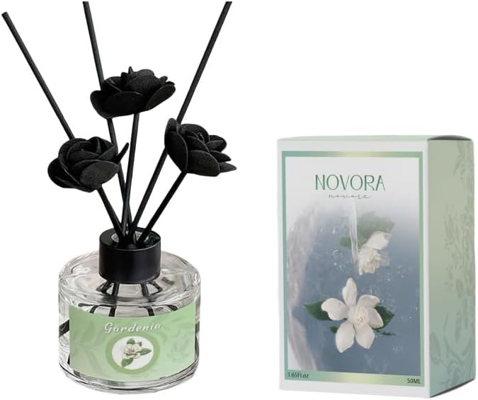 2Pcs Car Diffuser,Gardenia Car Fragrance Refill,50ML Car Diffuser Perfume Refill,1.65FL.oz Refillable Aromatherapy Oil with Natural Extracts,Max 60-180 Days Car Fresheners Fragrance