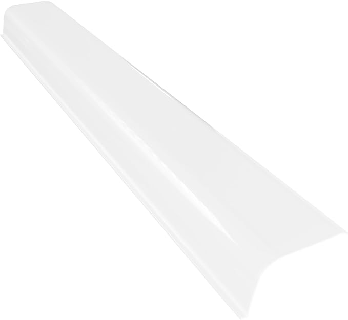 KASTLITE Curved Under Cabinet Light Cover Replacement | Smooth White Acrylic Undercabinet Lens Diffuser | 42-3/8"L x 2-3/4"W x 1-1/2"H | Under Counter Lights for Kitchen, Bathroom & Vanity | Shape E