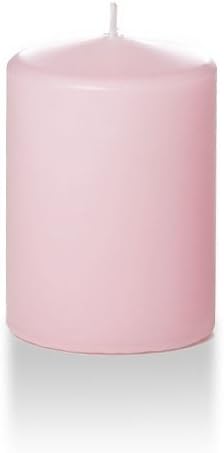 yummi 3" x 4" Light Rose Round Pillar Candles - 3 per Pack