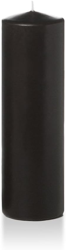 yummi 3" x 10" Black Round Pillar Candles - 3 per Pack