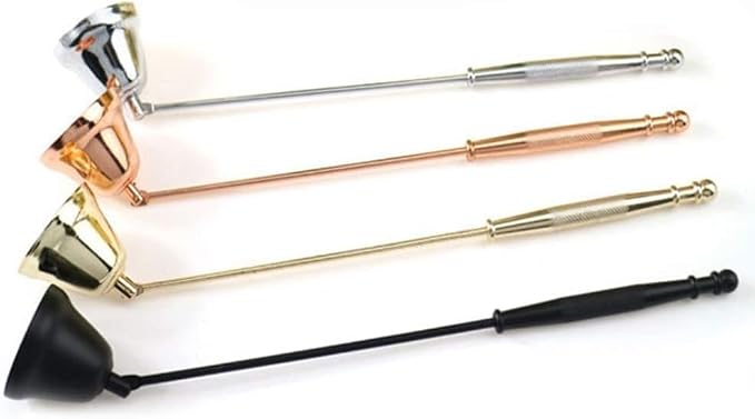 Metal Candle Snuffer with Extra Long Handle and Candle Wick Snuffers and Sleeves Accessories for Home Decor