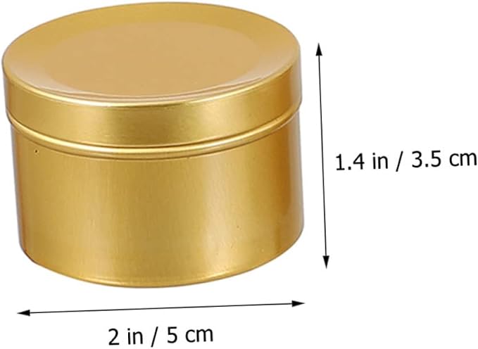 SHINEOFI 8pcs Aluminum Alloy Candle Jars for DIY Candles Portable Storage for Home and Office Supplies for Aromatherapy and Making