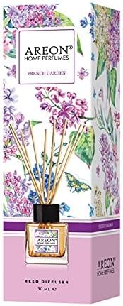 Areon Home Luxury Perfume Reed Diffuser + 10 Rattan Reeds, French Garden 50 ml