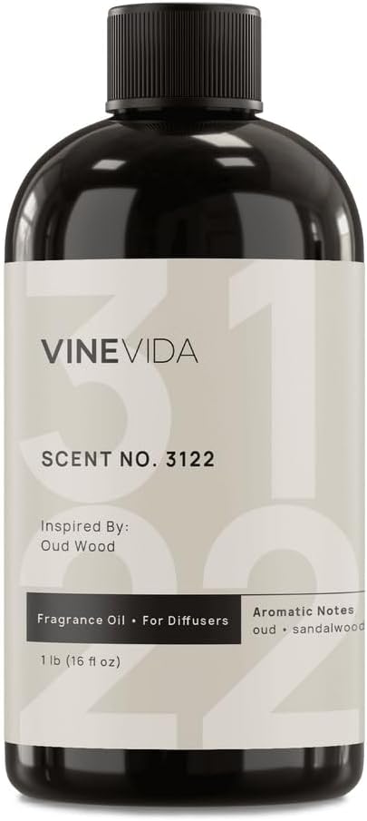 VINEVIDA [16 Oz] Inspired by: Oud Wood; Diffuser Oil Refill | Premium Scent Diffuser Oil for Home | Non-Toxic Fragrance