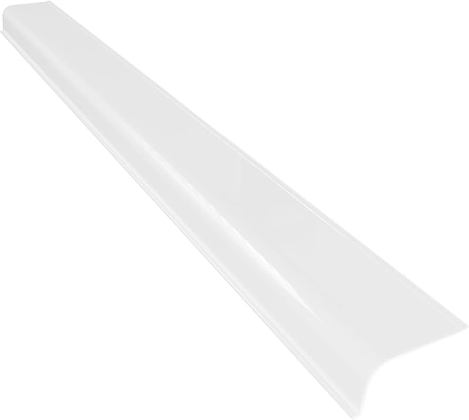 KASTLITE Curved Under Cabinet Light Cover Replacement | Smooth White Acrylic Undercabinet Lens Diffuser | 33" L x 2" W x 1" H | Filters Under Counter Lights for Kitchen, Bathroom & Vanity | Shape A