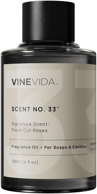 VINEVIDA [4oz] Fresh Cut Roses Fragrance Oil for Candle Making and Soap Making - Premium Candle Scents for Soy Candles