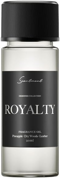 Scentiment Royalty Diffuser Oil - Premium Hotel Scent with Notes of Musk, Oakmoss, Amber, & Vanilla Home Scent, Aromatherapy Fragrance Oil Diffuser Refill - 0.68 fl oz (20 mL)