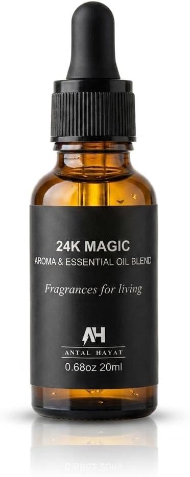 Hotel Diffuser Oil 24K Magic 20ml – Luxury Hotel Inspired Fragrance Oil Inspired by W Hotels – Premium Home Fragrance with Citrus and Jasmine - Home Luxury Scent with Glass Bottle with Dropper