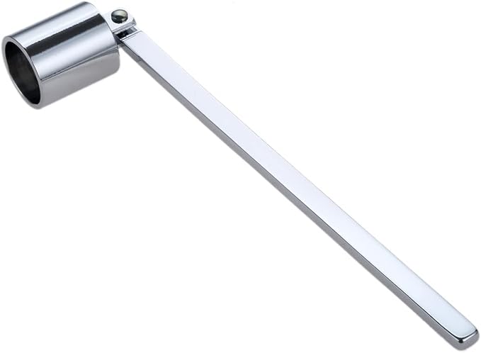 Candle Snuffer Accessory, 17cm Polished Candlesnuffer Stainless Steel Candle Wick Extinguisher Candle Blower Sniffer Easy to Putting Out Flame for All Kinds of Candle-Silver