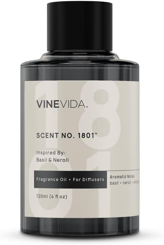VINEVIDA [4 Oz] Inspired by: Basil & Neroli; Diffuser Oil Refill | Premium Scent Diffuser Oil for Home | Non-Toxic Fragrance