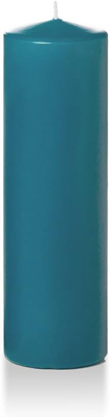 yummi 3" x 10" Turquoise Round Pillar Candles - 3 per Pack