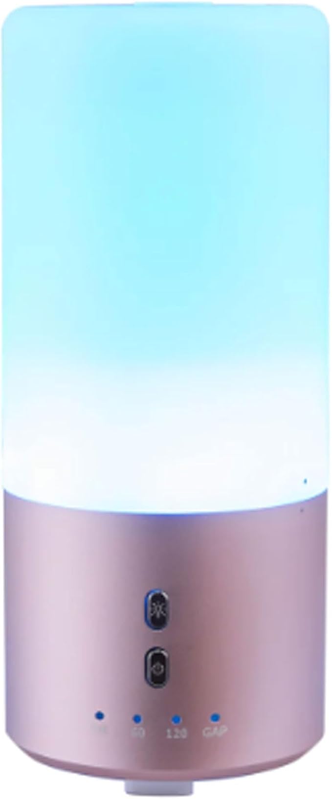 IceLabs Essential Oils Aluminum Alloy Ultrasonic Aromatherapy Aroma Diffuser with 7 LED Changing Color Lights (Rose Gold)