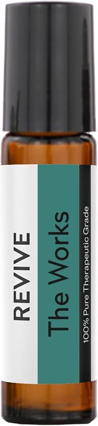 The Works Essential Oil Blend Roll-On by Revive Essential Oils - 100% Pure Therapeutic Grade, for Diffuser, Humidifier, Massage, Aromatherapy, Skin & Hair Care