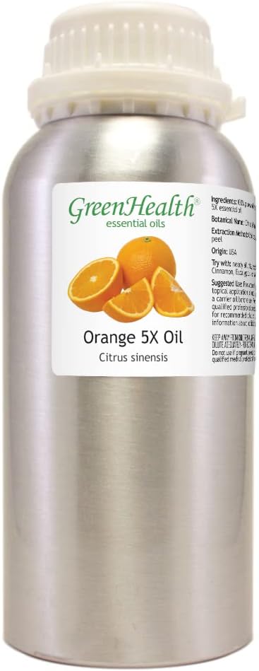 Orange 5X Essential Oil - 16 fl oz - Aluminum Bottle - GreenHealth
