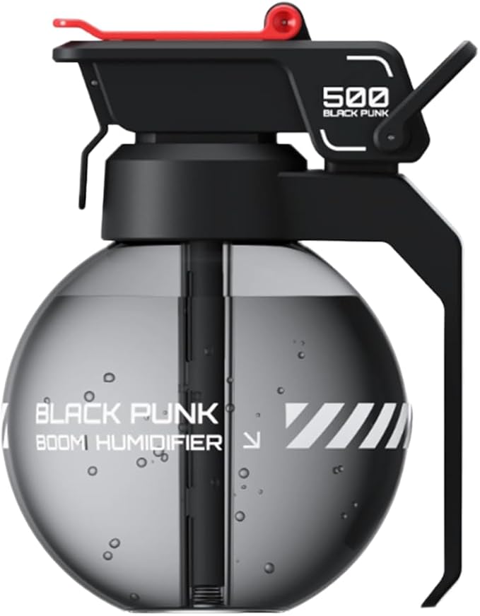 Fangool Mini Cyberpunk Essential Oil Diffuser & Humidifier, 500ml Portable USB Quiet Operation, Auto Shut-Off, 8H Runtime for Gaming, Bedroom, Office, Yoga, Travel Gift (Black)