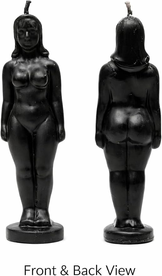 Black Female Body Candle – Protection, Energy Cleansing & Power Candle for Spiritual Rituals, Manifestation & Balance – Goddess Figure Decor Gift
